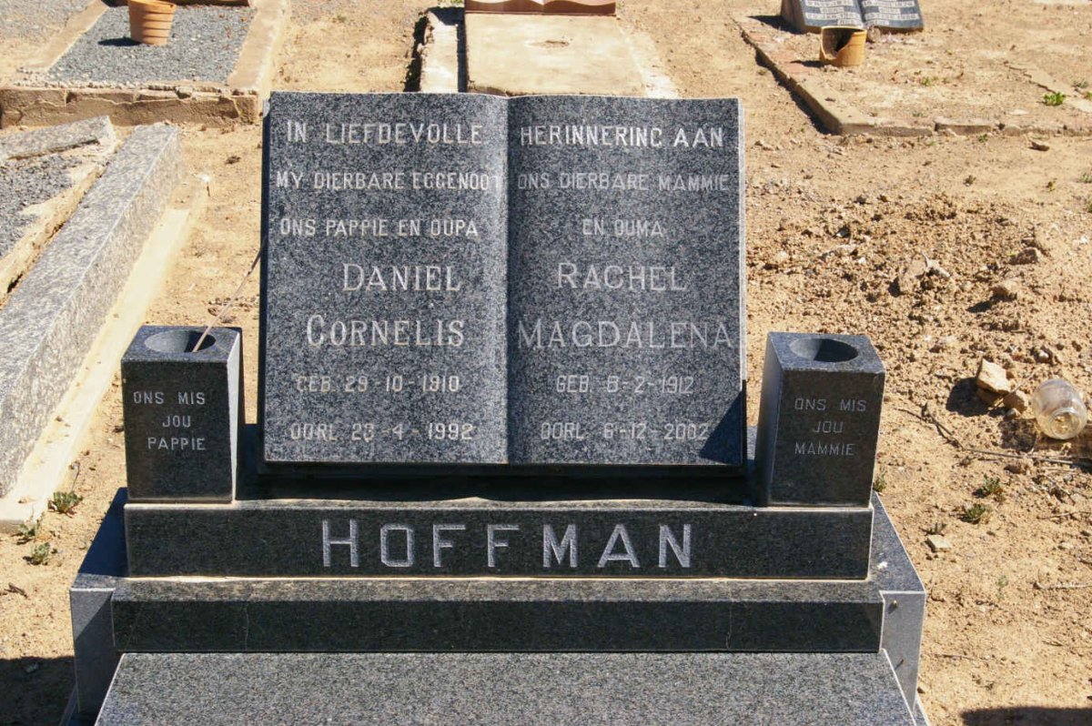 HOFFMAN Daniel Cornelis 1910-1992 &amp; Rachel Magdalena 1912-2002