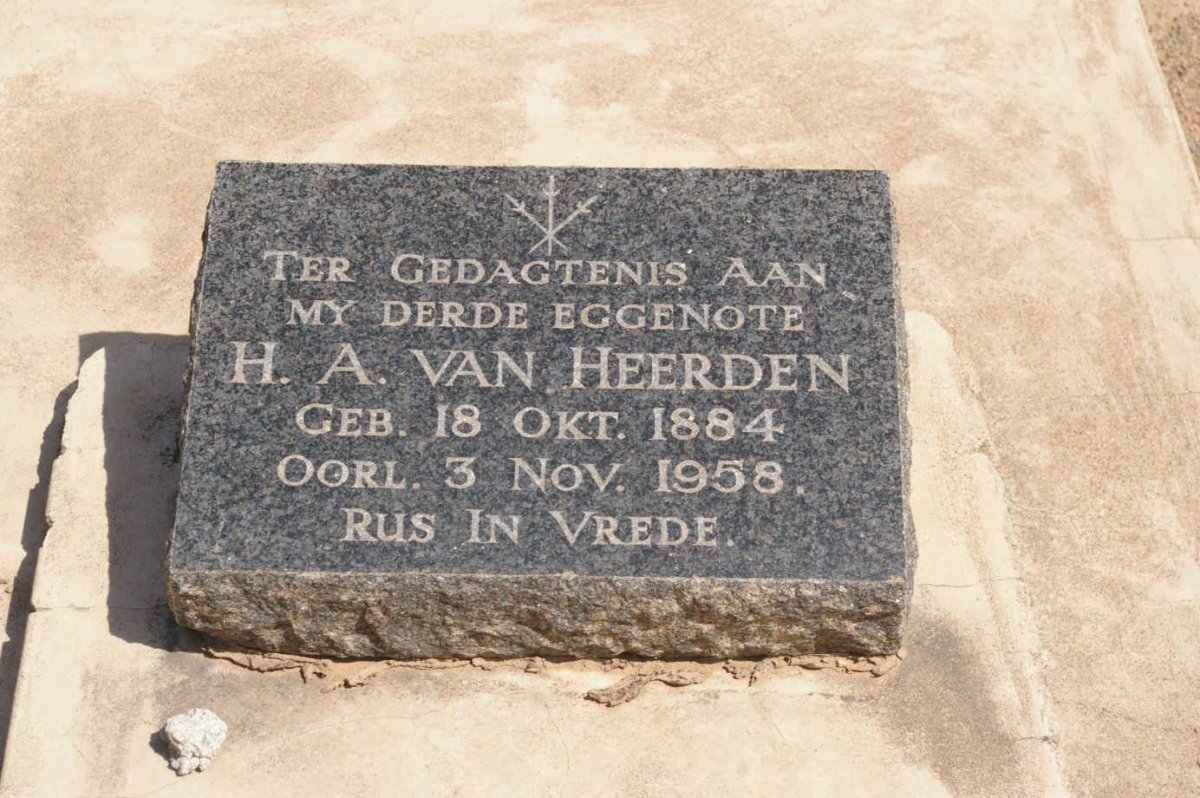 HEERDEN H.A., van 1884-1958