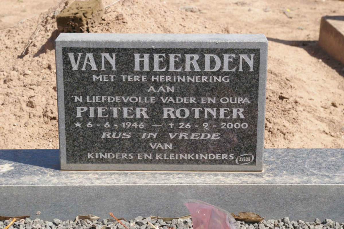 HEERDEN Pieter Rotner, van 1946-2000