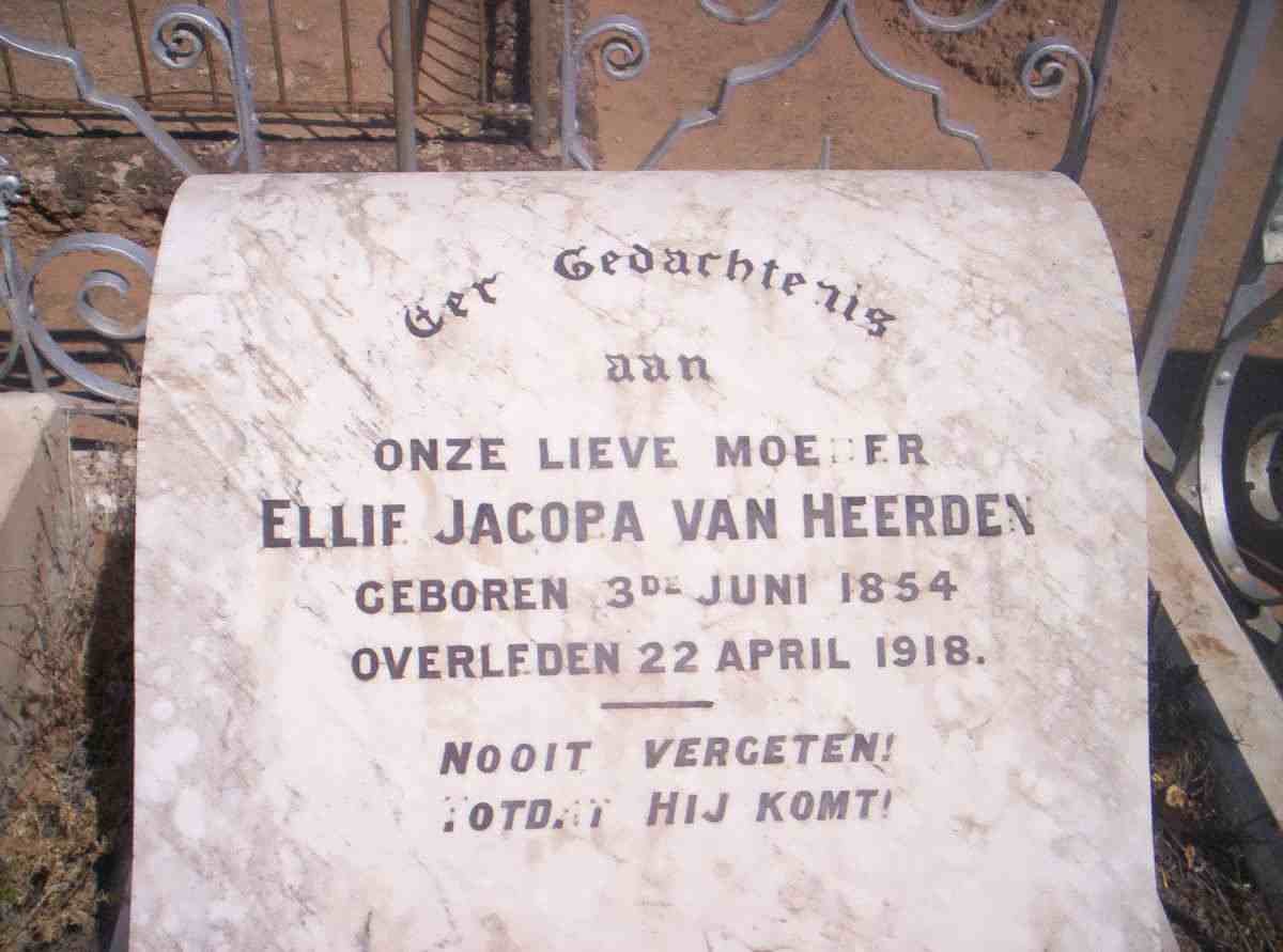 HEERDEN Ellie Jacoba, van 1854-1918