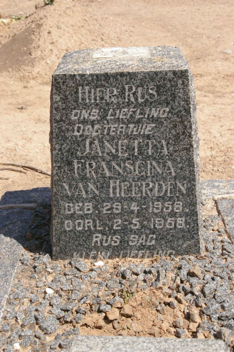 HEERDEN Janetta Franscina, van 1958-1958