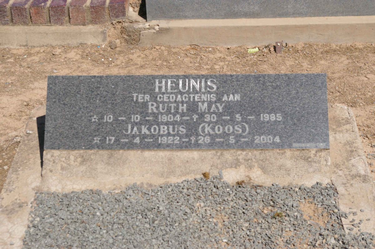 HEUNIS Ruth May 1904-1985 :: HEUNIS Jakobus 1922-2004