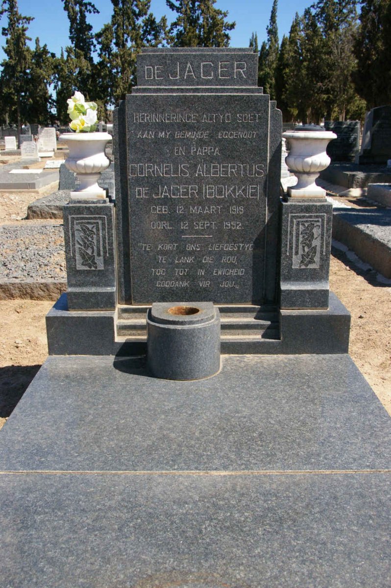 JAGER Cornelis Albertus, de 1919-1952