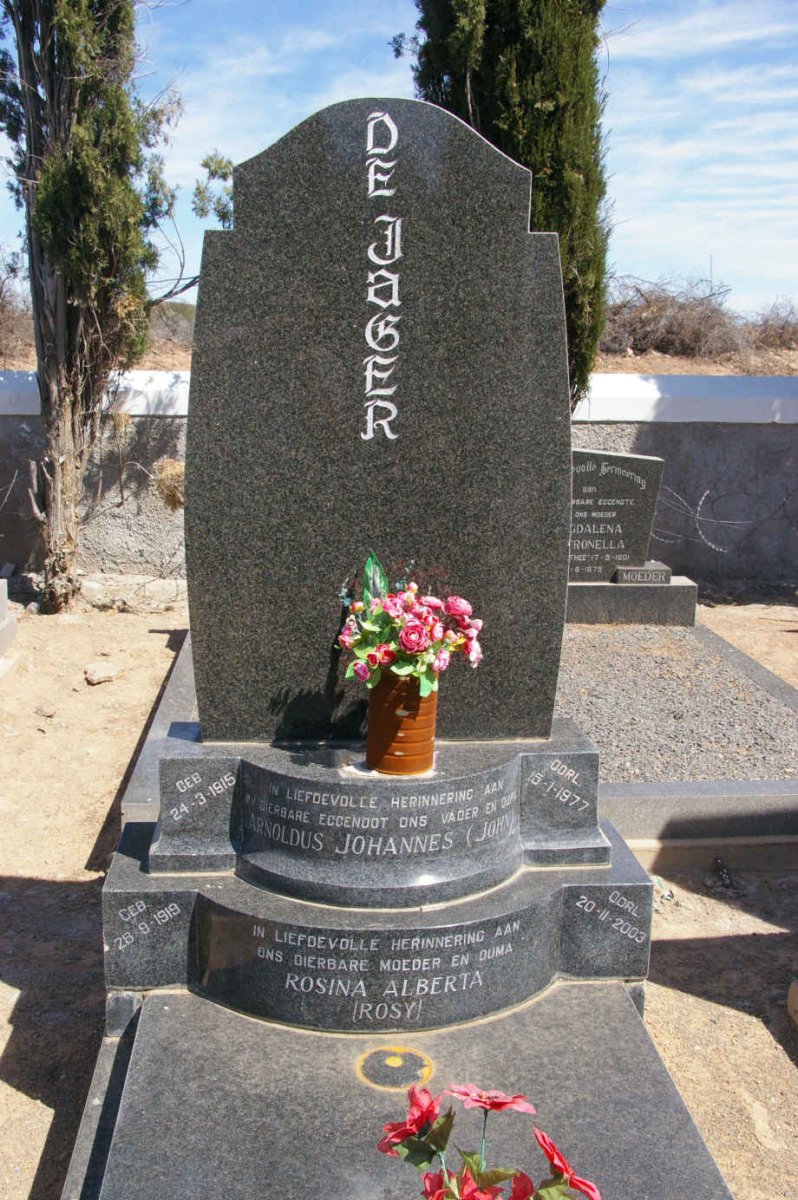 JAGER Arnoldus Johannes, de 1915-1977 &amp; Rosina Alberta 1919-2003
