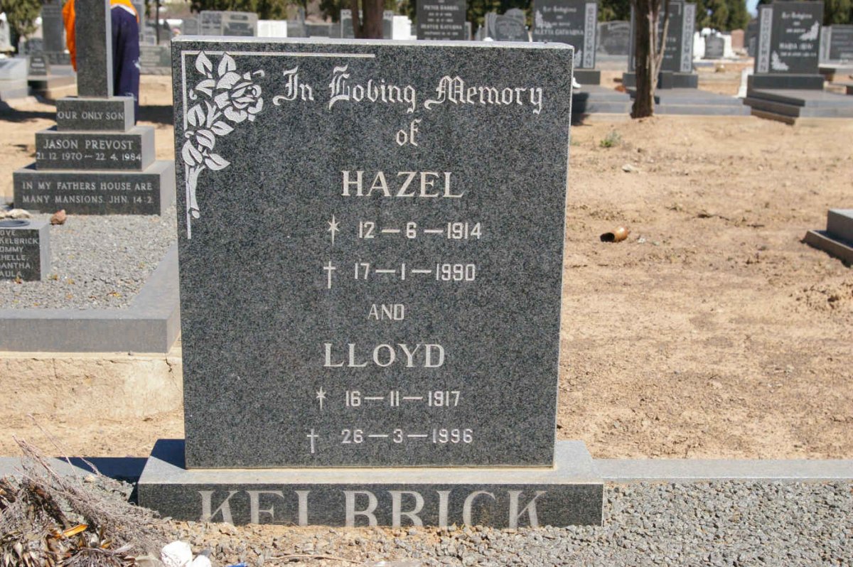 KELBRICK Lloyd 1917-1996 &amp; Hazel 1914-1990