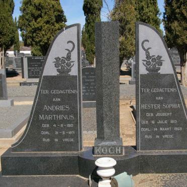 KOCH Andries Marthinus 1910-1971 &amp; Hester Sophia JOUBERT 1913-1969