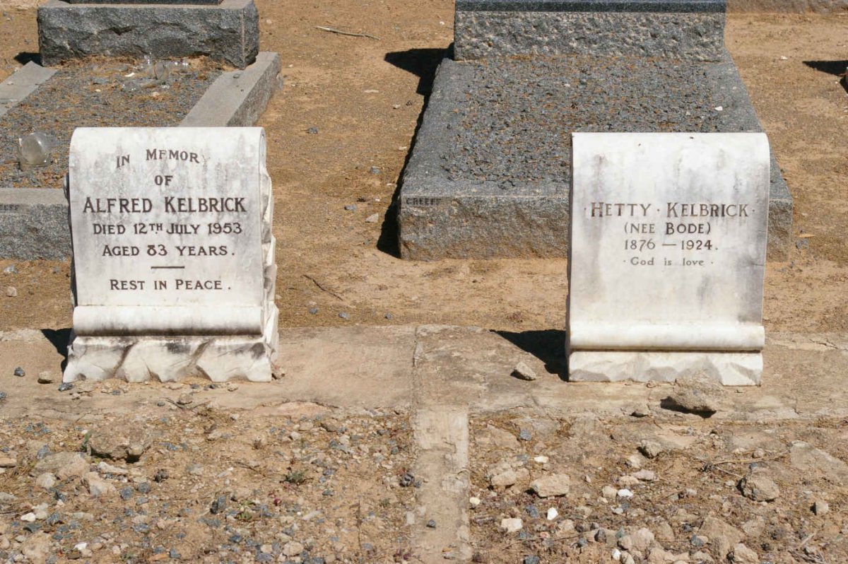 KELBRICK Alfred -1953 &amp; Hetty BODE 1876-1924