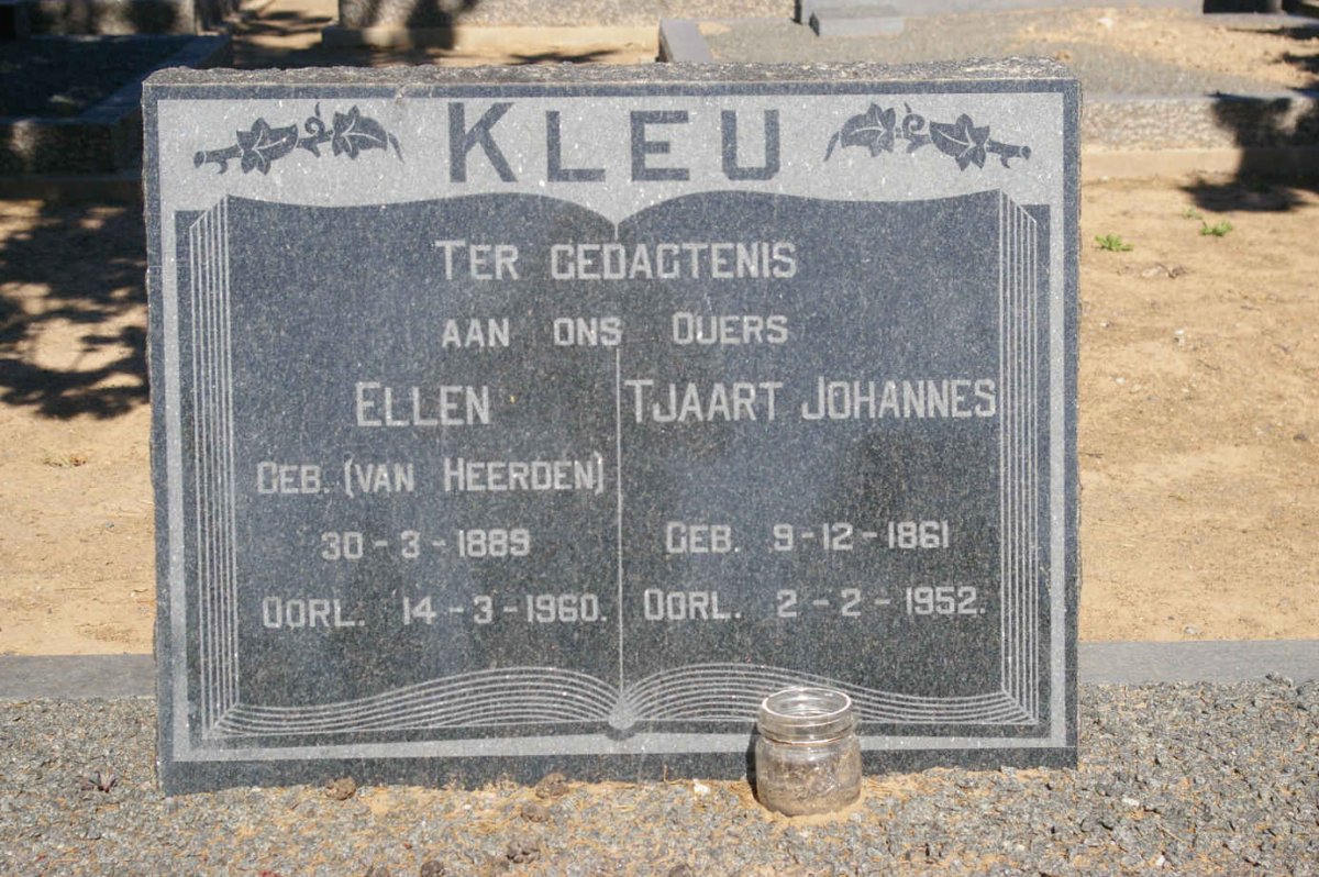 KLEU Tjaart Johannes 1861-1952 &amp; Ellen VAN HEERDEN 1889-1960