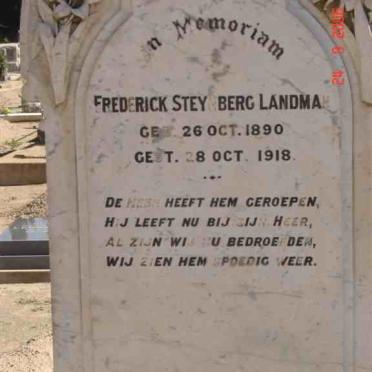 LANDMAN Frederick Steynberg 1890-1918