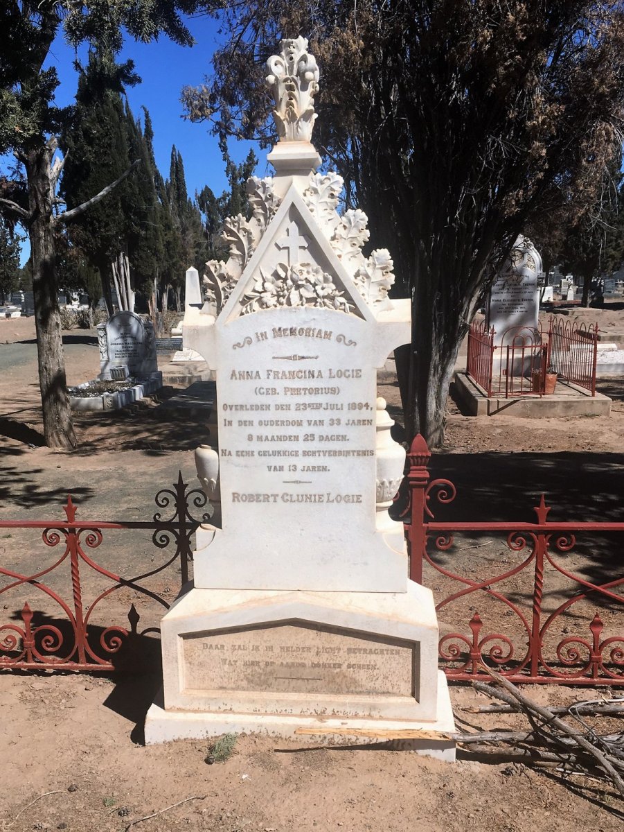 LOGIE Anna Francina nee PRETORIUS -1894
