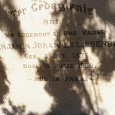 LIEBENBERG Benjamin Johannes 1876-1939