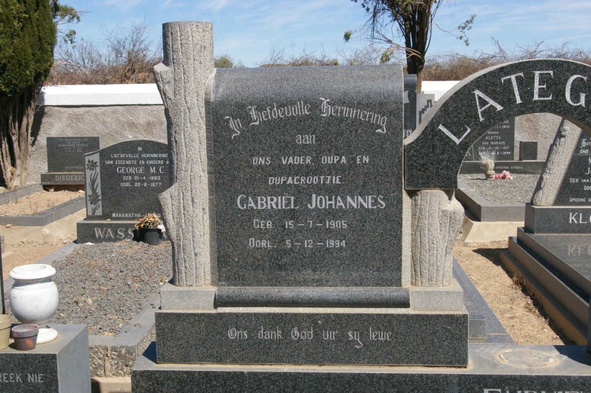 LATEGAN Gabriel Johannes 1905-1994 &amp; Cornelia Gesina H. NEL 1911-1981
