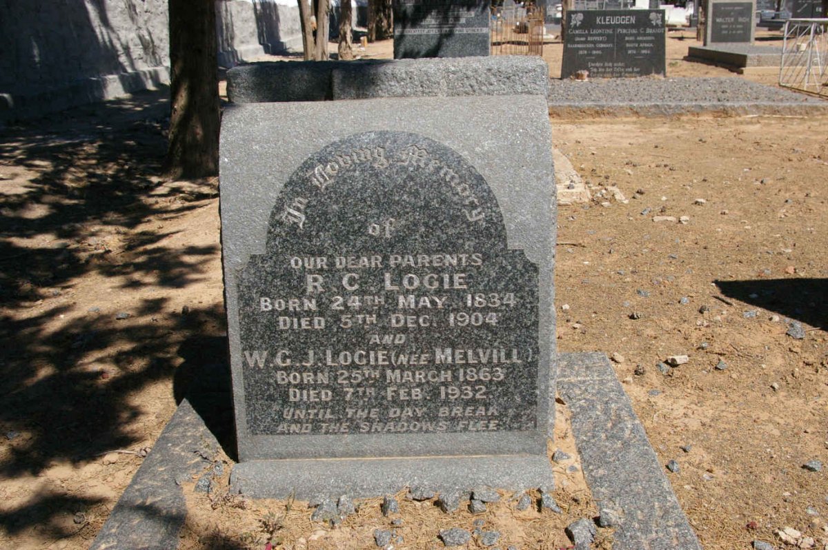 LOGIE R.C. 1834-1904 &amp; W.G.J. MELVILL 1863-1932 