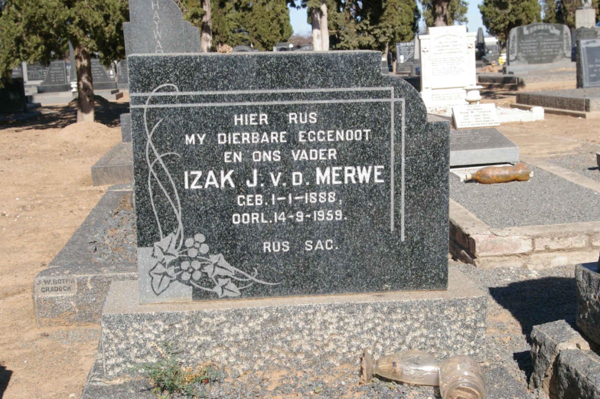 MERWE Izak J., v.d. 1888-1959