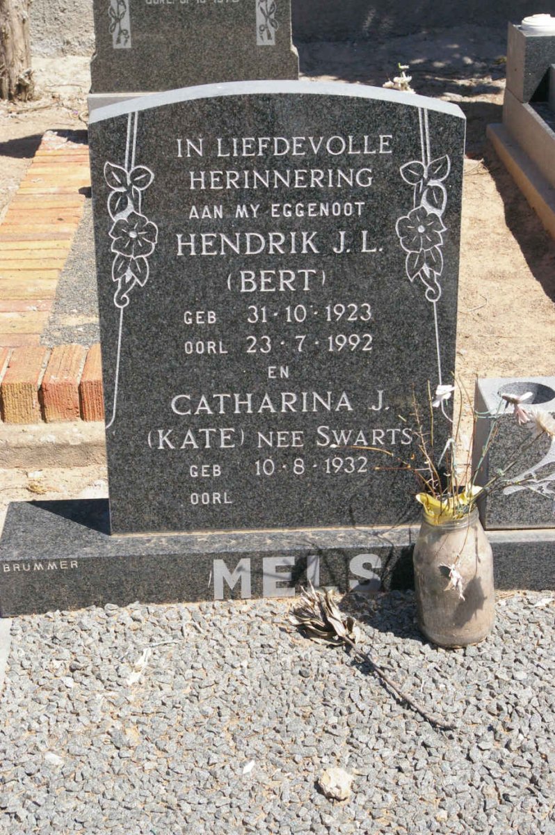 MELS Hendrik J.L. 1923-1992 &amp; Catharina J. SWARTS 1932-