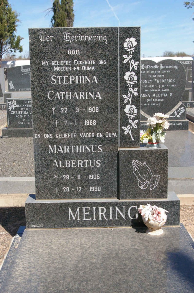MEIRING Marthinus Albertus 1905-1990 &amp; Stephina Catharina 1908-1988