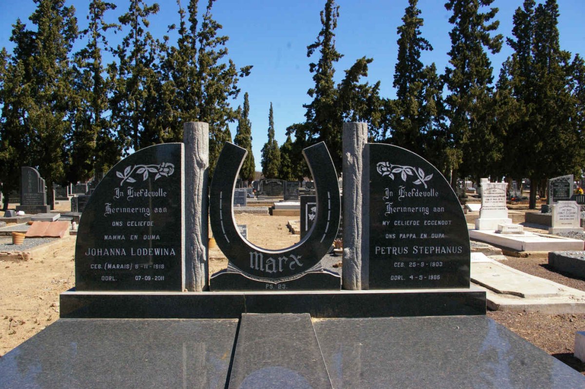 MARX Petrus Stephanus 1903-1986 &amp; Johanna Lodewina MARAIS 1918-2011