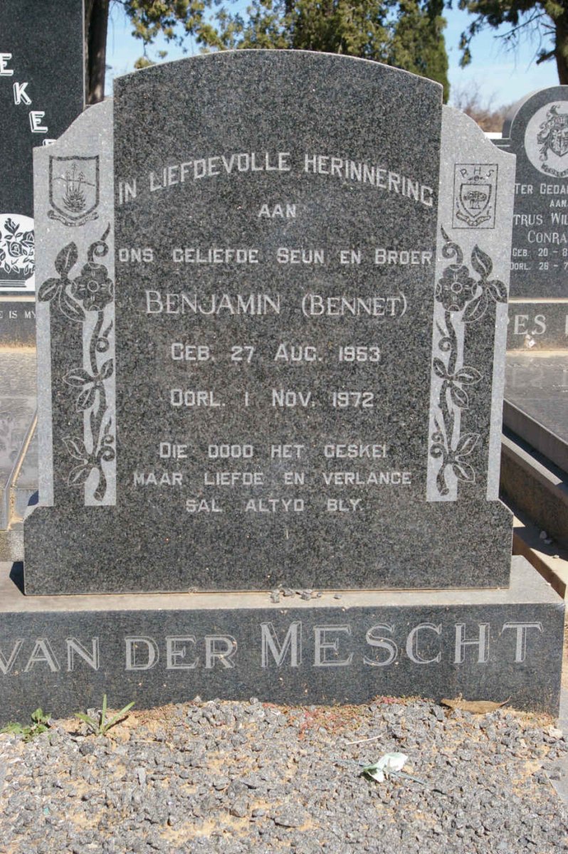 MESCHT Benjamin, van der 1953-1972