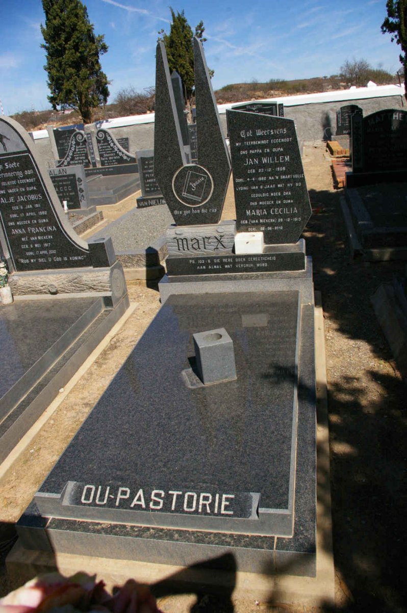 MARX Jan Willem 1905-1982 &amp; Maria Cecilia VAN NIEKERK 1913-2012