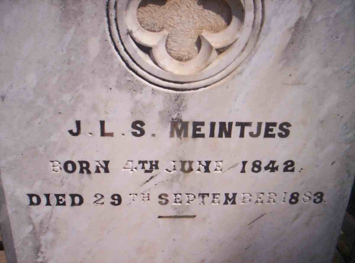 MEINTJES J.L.S. 1842-1883