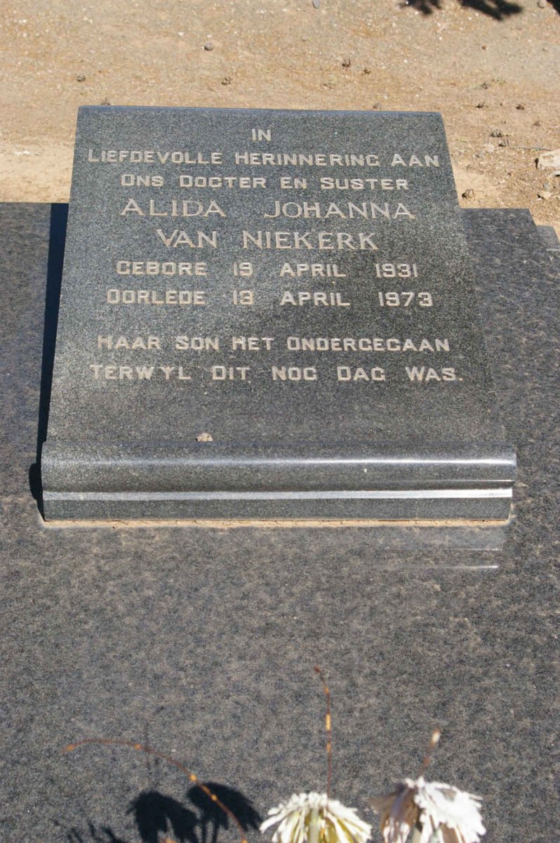 NIEKERK Alida Johanna, van 1931-1973