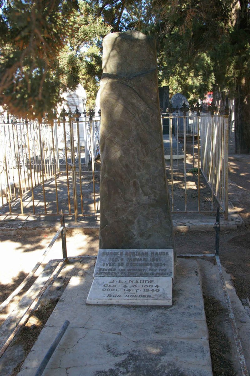 NAUDE Burger Adriaan 1861-1924 &amp; J.E. 1864-1940