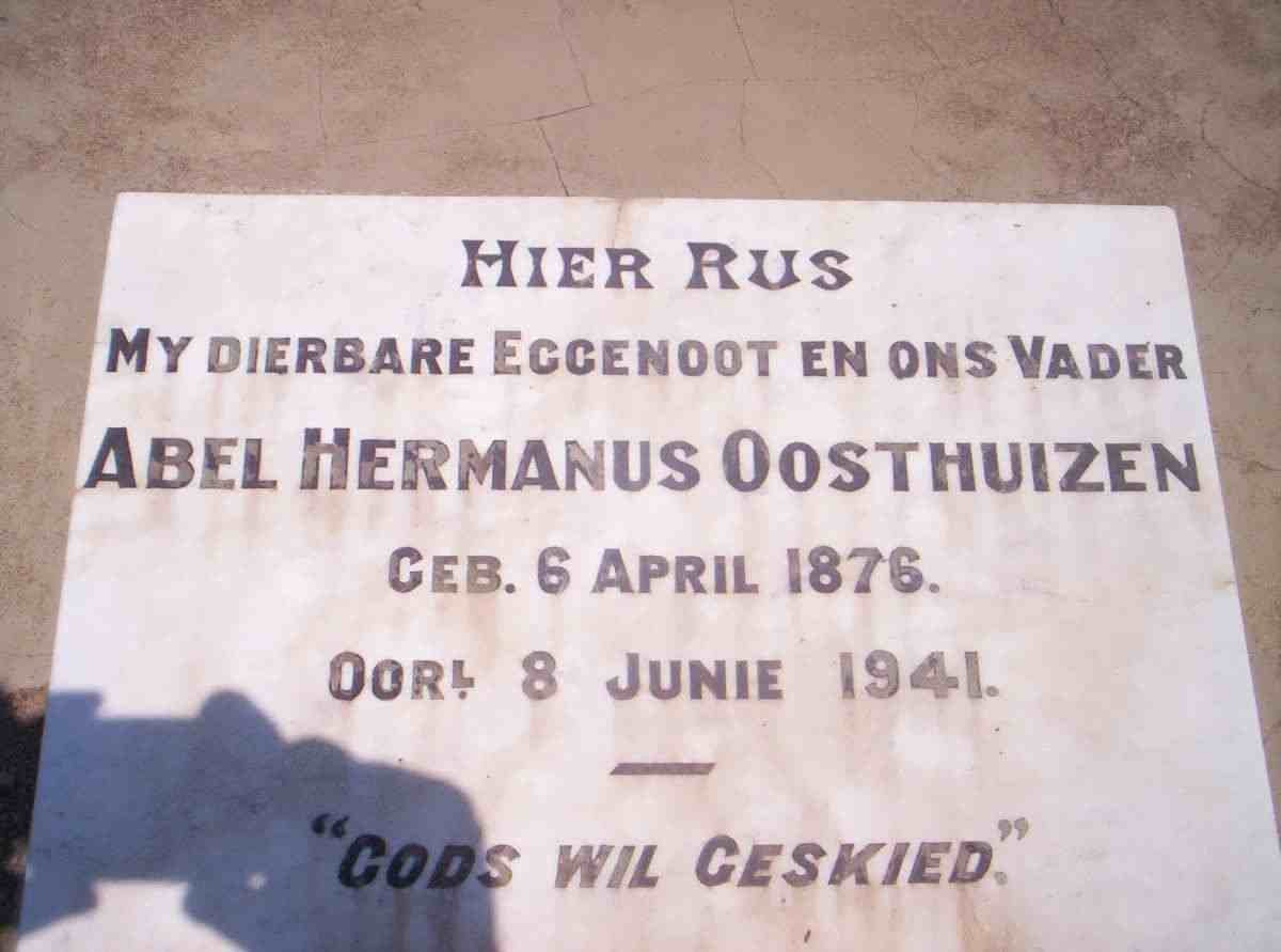 OOSTHUIZEN Abel Hermanus 1876-1941