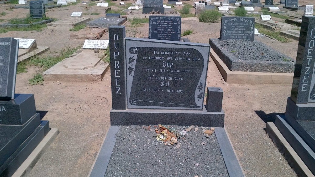 PREEZ Dup, du 1915-1989 &amp; Sal 1917-2008
