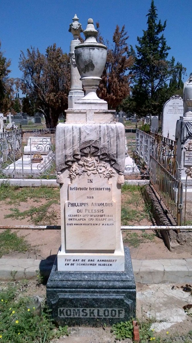 PLESSIS Phillipus Arnoldus, du 1855-1911