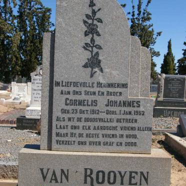 ROOYEN Cornelis Johannes, van 1912-1952