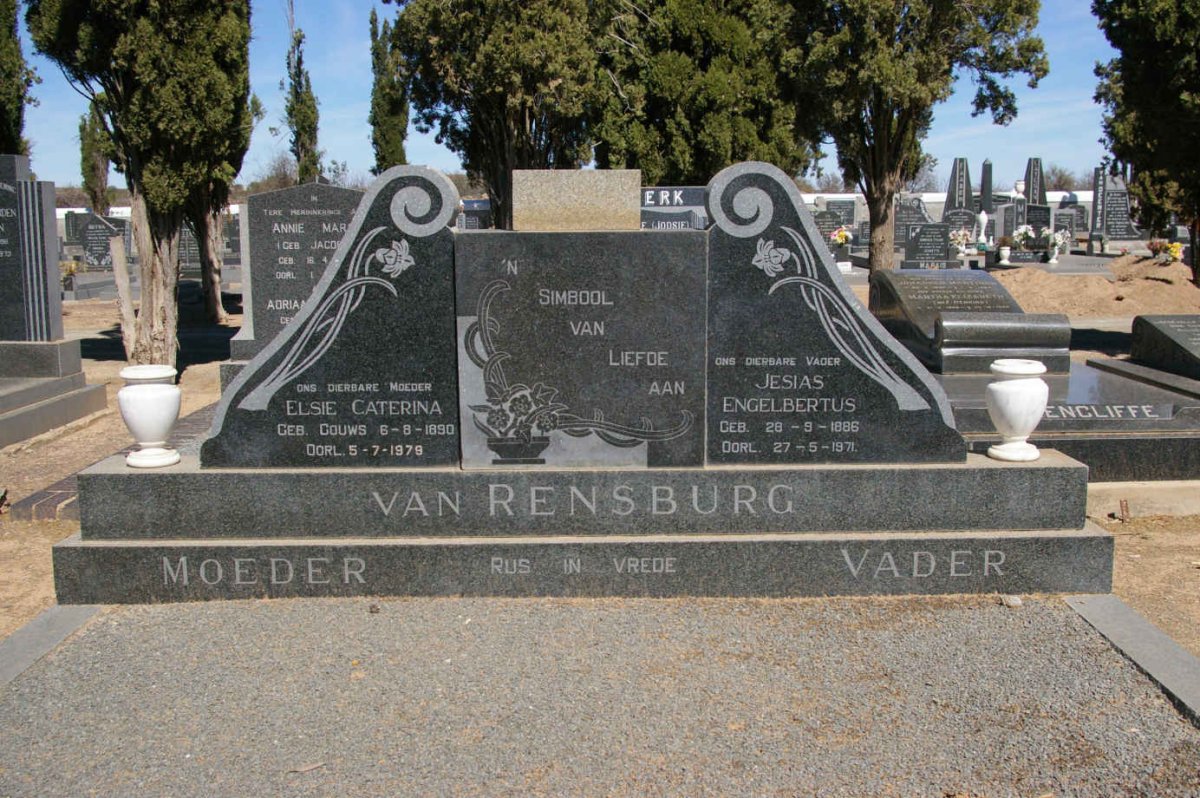 RENSBURG Jesias Engelbertus, van 1886-1971 &amp; Elsie Caterina GOUWS 1890-1979