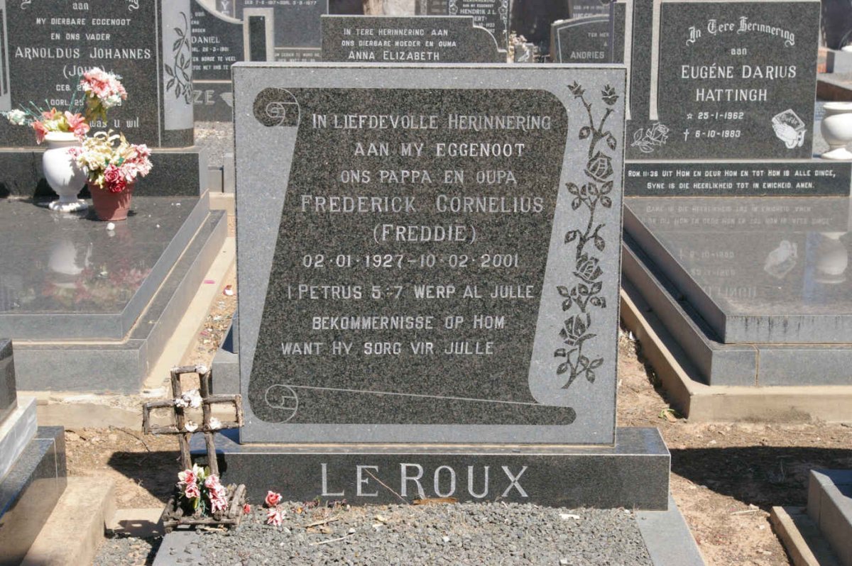 ROUX Frederick Cornelius, le 1927-2001