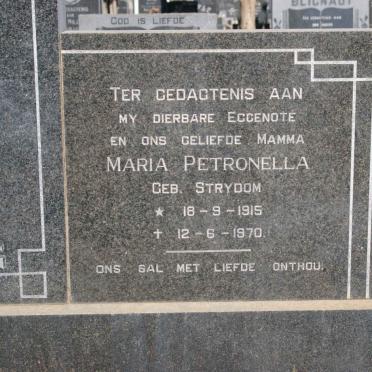 RENSBURG Maria Petronella, Janse van nee STRYDOM 1915-1970