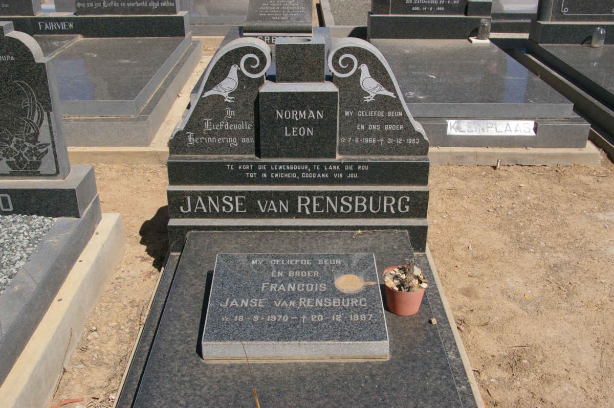 RENSBURG Norman Leon, Janse van 1966-1983 :: JANSE VAN RENSBURG Francois 1970-1997
