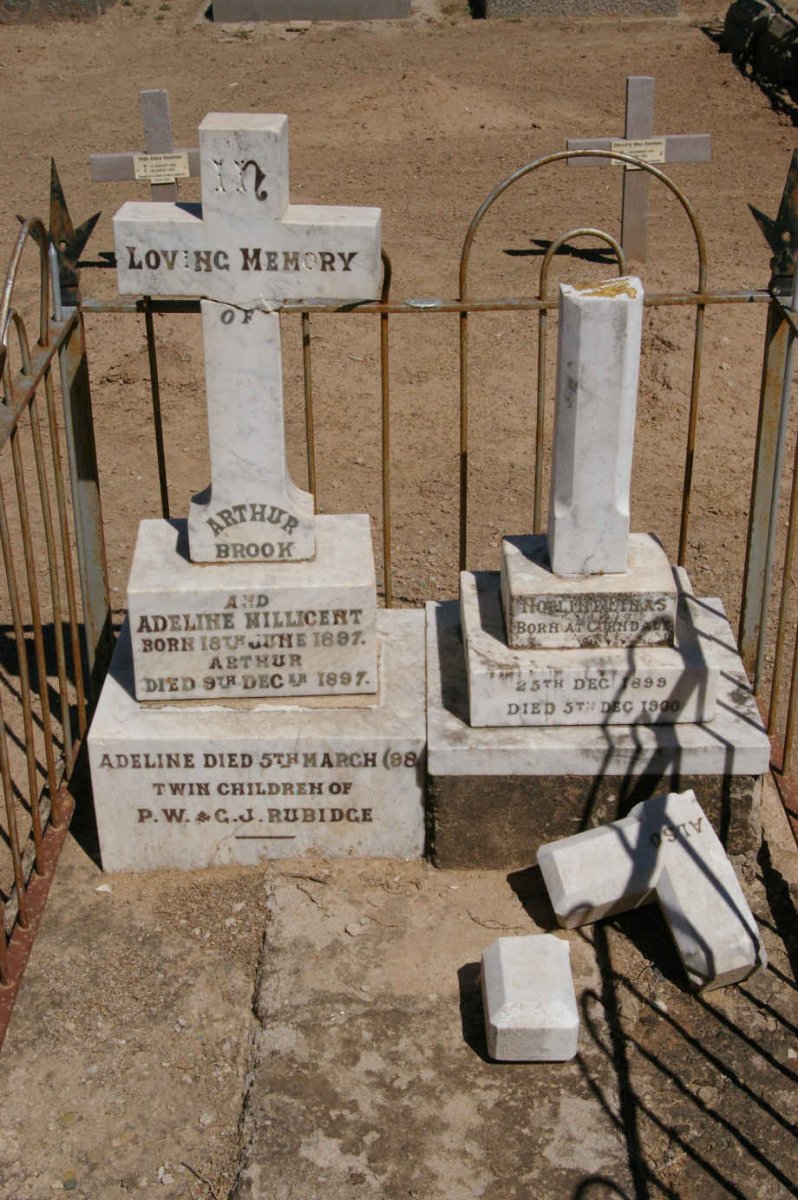 RUBIDGE Arthur 1897-1897 :: RUBIDGE Adeline Millicent 1897-1898 :: EINAS Noeline 1899-1900