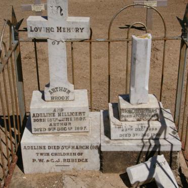 RUBIDGE Arthur 1897-1897 :: RUBIDGE Adeline Millicent 1897-1898 :: EINAS Noeline 1899-1900