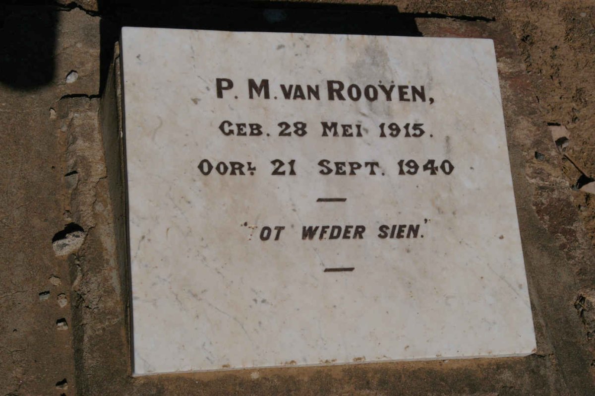 ROOYEN P.M., van 1915-1940