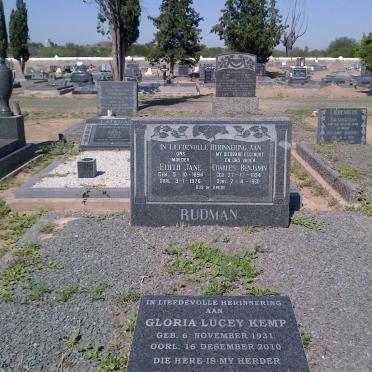 RUDMAN Charles Benjamin 1894-1960 & Edith Jane 1894-1976 :: KEMP Gloria Lucey 1931-2010
