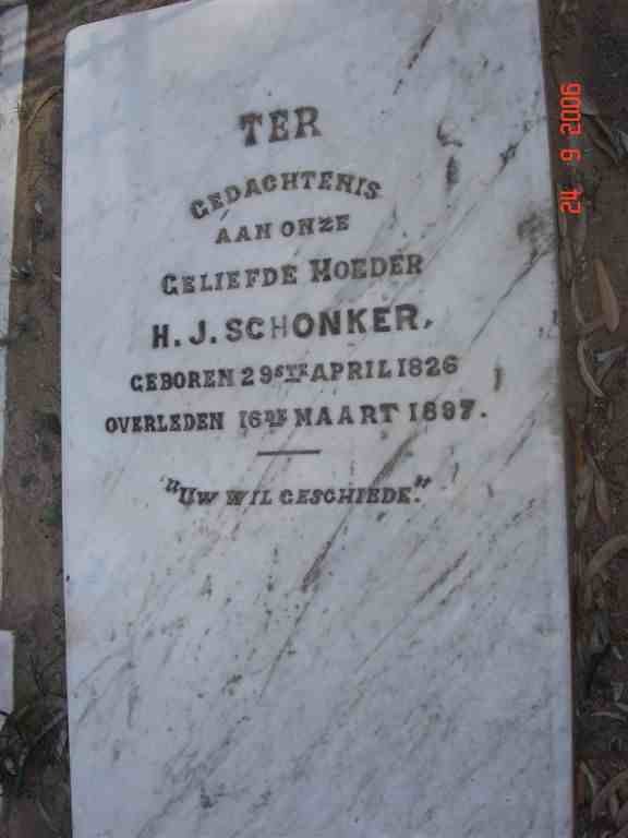 SCHONKER H.J. 1826-1897