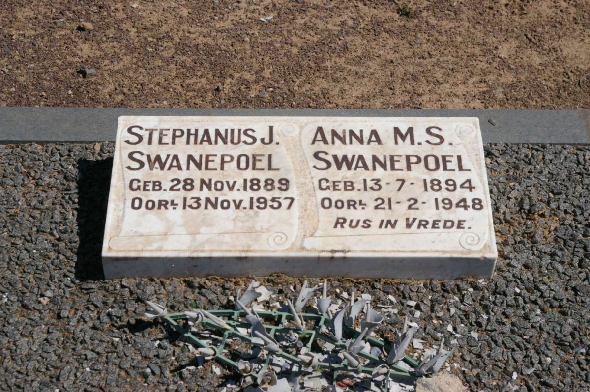 SWANEPOEL Stephanus J. 1889-1957 &amp; Anna M.S. 1894-1948
