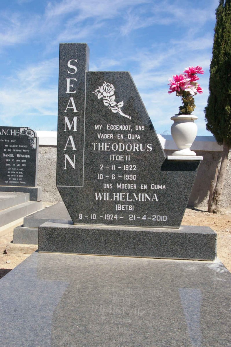 SEAMAN Theodorus 1922-1990 &amp; Wilhelmina 1924-2010