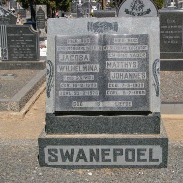 SWANEPOEL Matthys Johannes 1908-1969 &amp; Jacoba Wilhelmina GOUWS 1899-1976
