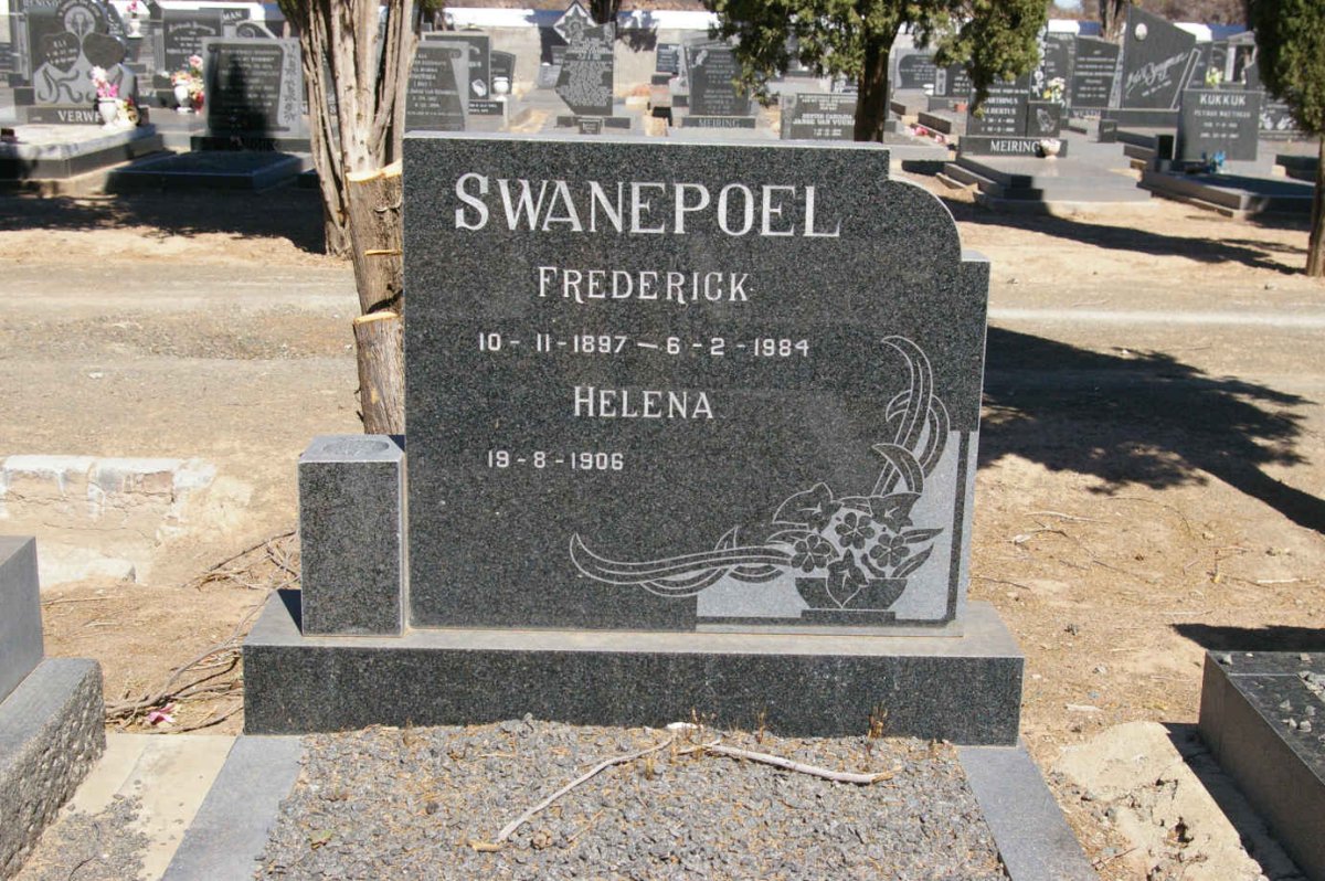 SWANEPOEL Frederick 1897-1984 &amp; Helena 1906-