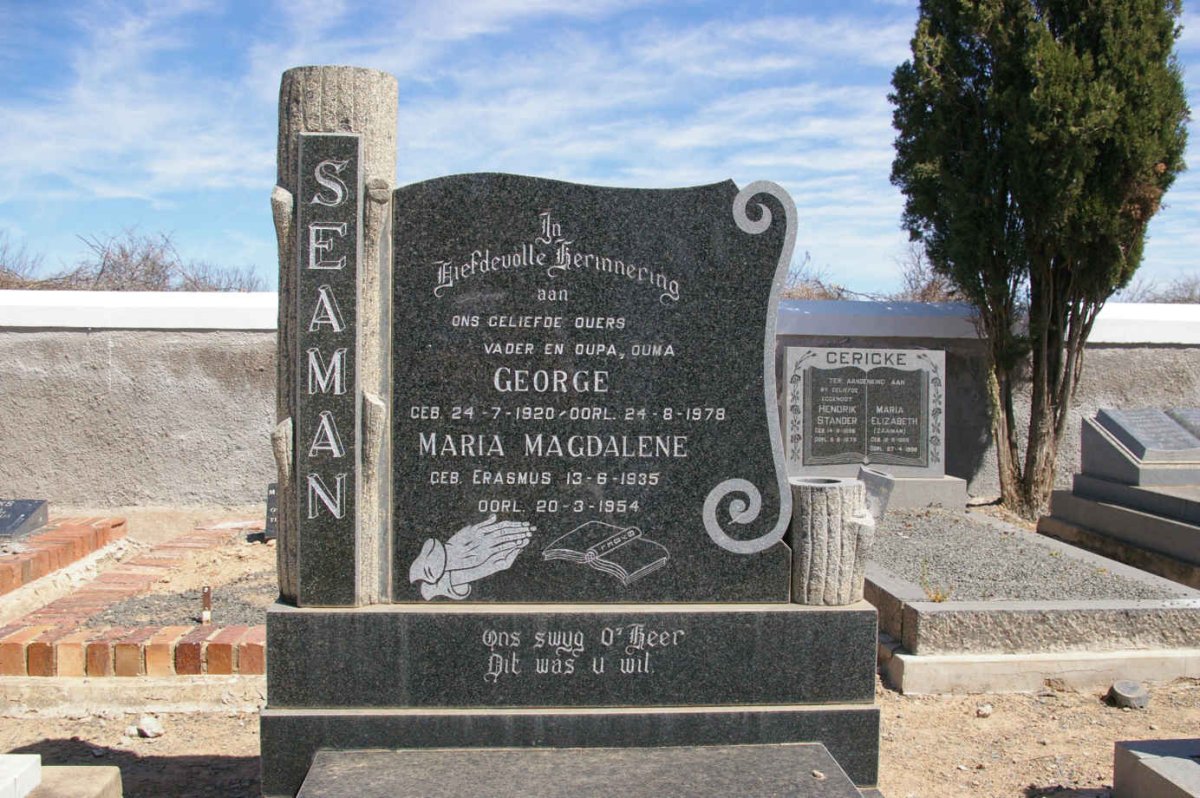 SEAMAN George 1920-1978 &amp; Maria Magdalene ERASMUS 1935-1954