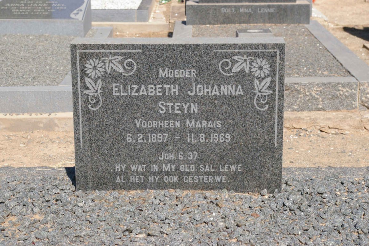 STEYN Elizabeth Johanna voorheen MARAIS 1897-1969