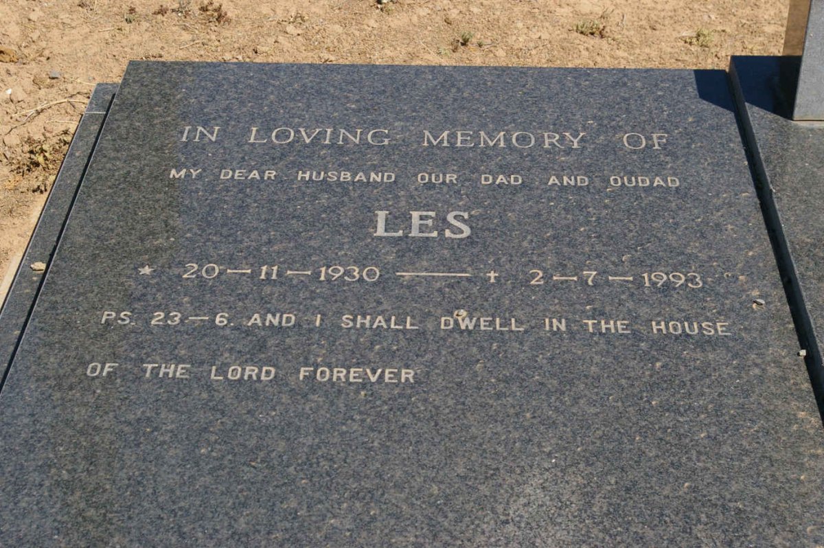 SLABBERT Les 1930-1993 &amp; Maureen 1930-1996