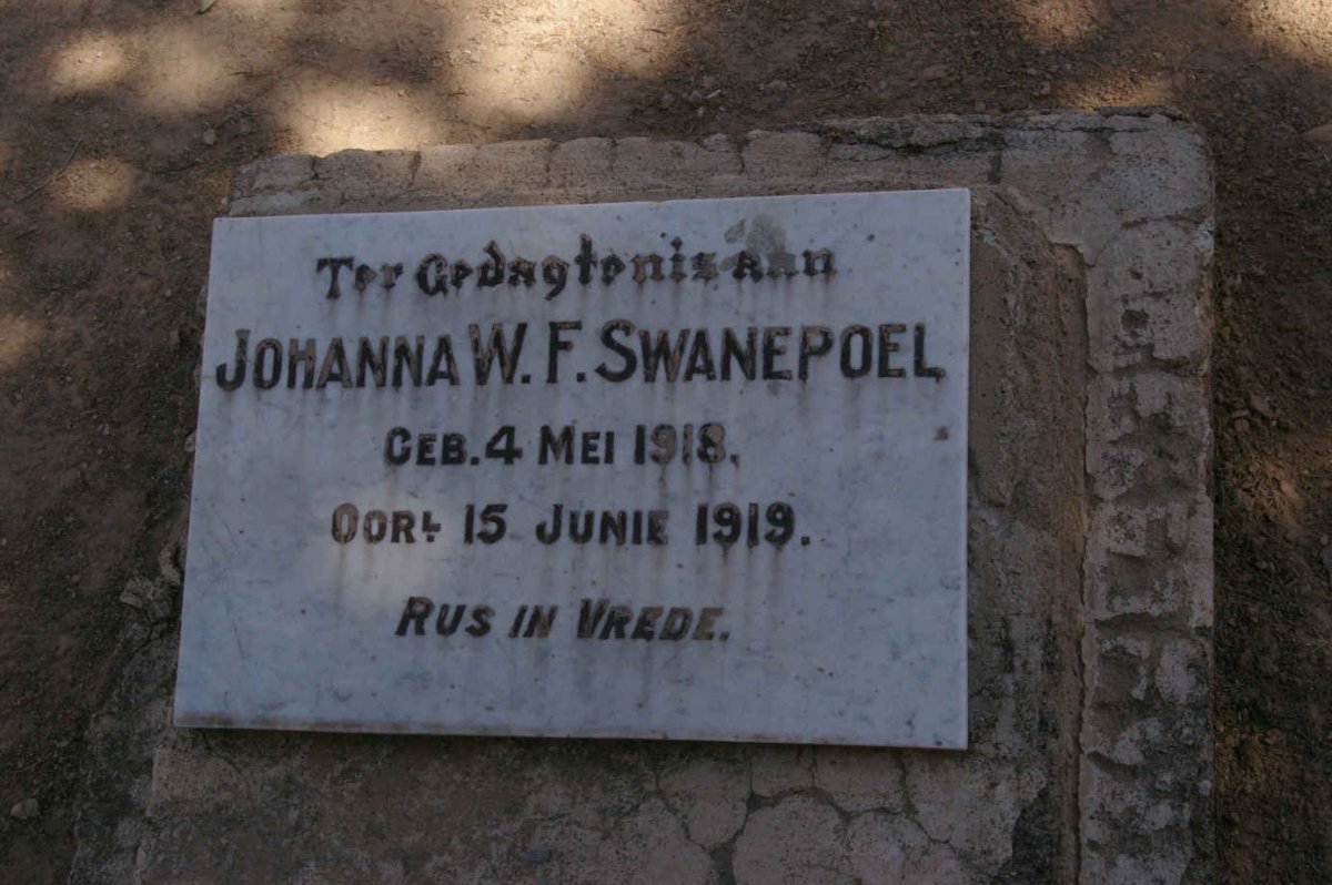 SWANEPOEL Johanna W.F. 1918-1919