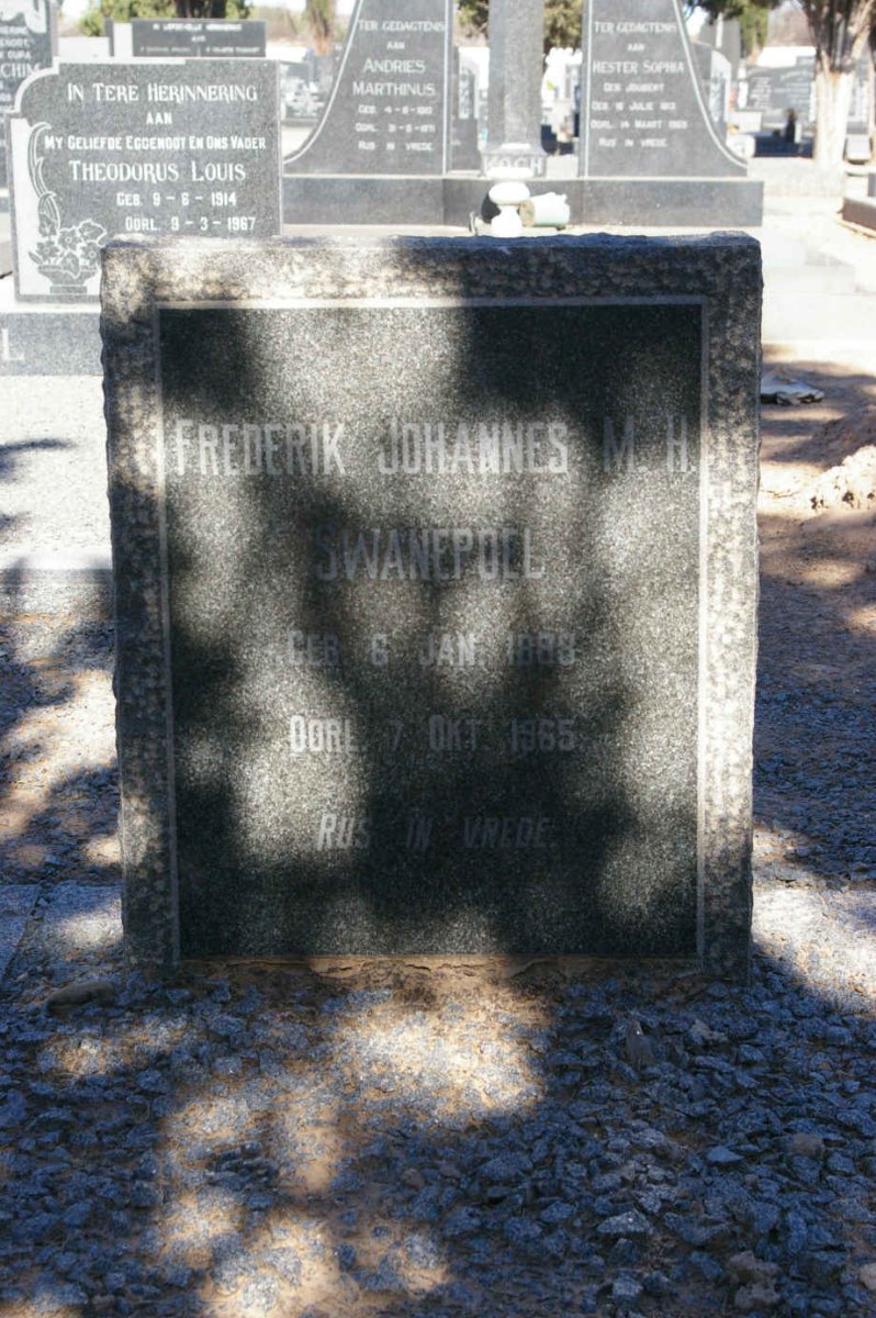 SWANEPOEL Frederik Johannes M.H. 1888-1965