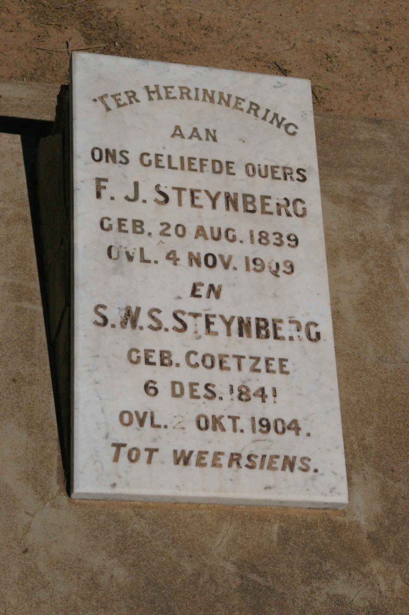 STEYNBERG  F.J. 1839-1909 &amp; S.W.S. COETZEE 1841-1904