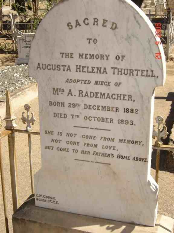 THURTELL Augusta Helena 1882-1893